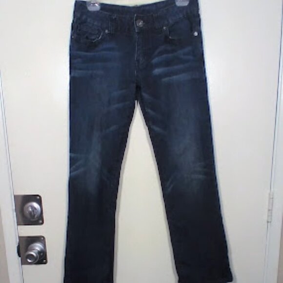 Guess Women's Distressed Straight Leg Jeans Size 29- Blue - Picture 9 of 13